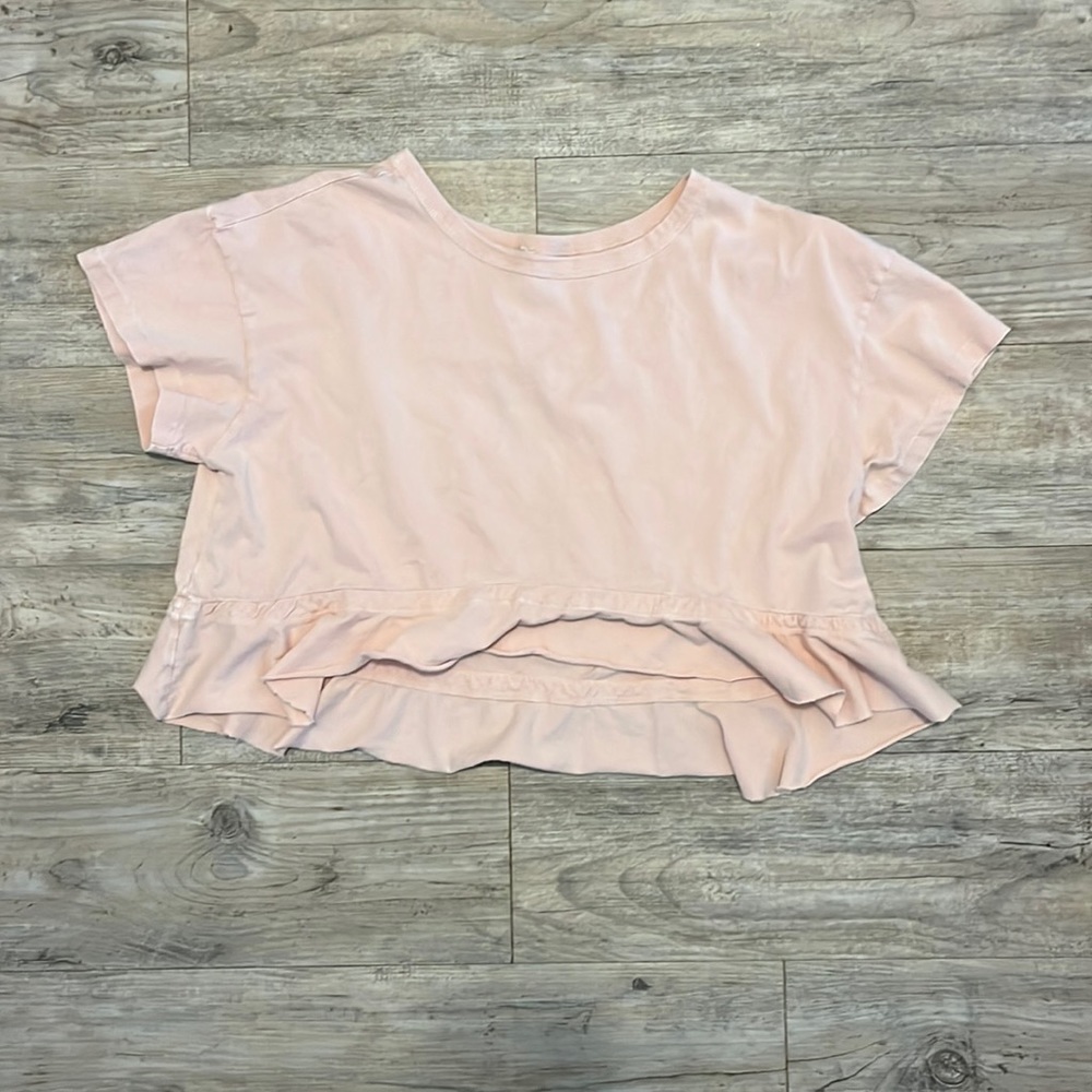 Free people cropped ruffle top